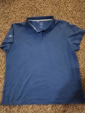 adidas Women's Blue Performance Golf Polo